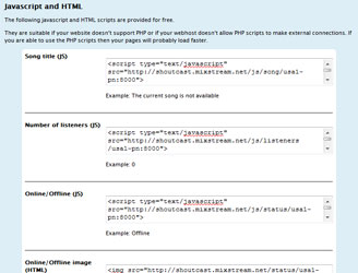 Javascript and HTML scripts
